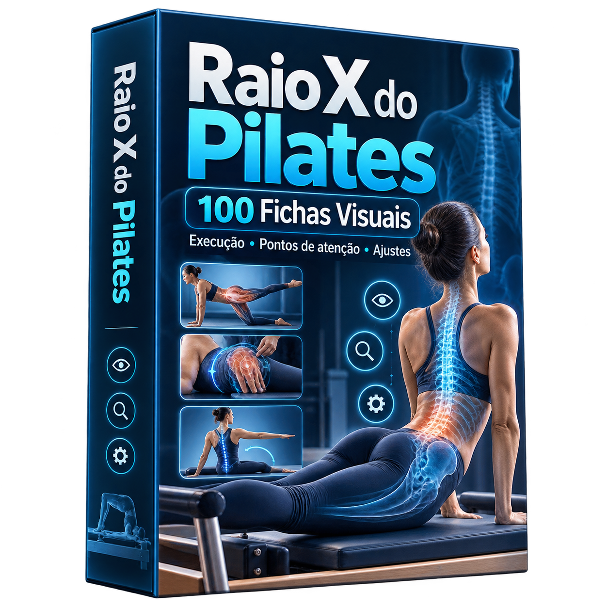 Raio X do Pilates com 100 Fichas Visuais de exercícios